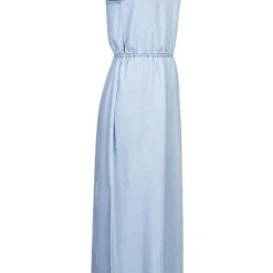 ONLY Damen Longform Kleid Im Denim Look Tailliert Hell Blau Denim -Diven Art Verkäufe 22040040 1