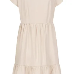 ONLY Damen Viskose Kleid Mit Flügelärmeln Und Volant V-Neck Moonbeam Beige -Diven Art Verkäufe 22040042 2