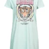 ONLY Damen T-Shirt Kleid Mit Lionheart Print Türkis -Diven Art Verkäufe 22040052