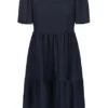 JACQUELINE DE YONG JDY By ONLY Damen 1/2 Arm Sommer Kleid Mit Lochmuster 2-lagig Sky Captain Blau