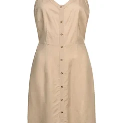 Vero Moda Damen V-Neck Kleid Mit Deko Knopfleiste Silver Mink Braun -Diven Art Verkäufe 22040206 1