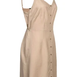 Vero Moda Damen V-Neck Kleid Mit Deko Knopfleiste Silver Mink Braun -Diven Art Verkäufe 22040206 2