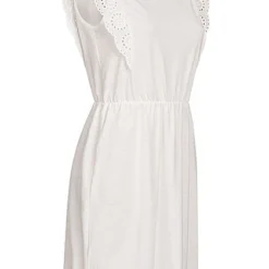 Vero Moda Damen NOOS Mini Kleid Mit Spitzenbesatz Und Rundhals Schnee Weiss -Diven Art Verkäufe 22040212 1