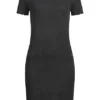 Vero Moda Damen NOOS Kleid Mit Frilldetails Rundhals Und Kurzarm Schwarz -Diven Art Verkäufe 22040214