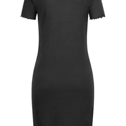Vero Moda Damen NOOS Kleid Mit Frilldetails Rundhals Und Kurzarm Schwarz -Diven Art Verkäufe 22040214 2