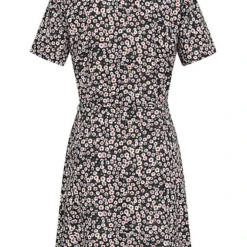 JACQUELINE DE YONG JDY By ONLY Damen Kleid Viskose Blusenkleid Mit V-Neck Blumen Muster Schwarz Weiss -Diven Art Verkäufe 22040354 2