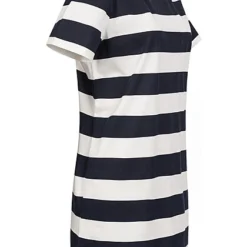 ONLY Damen T-Shirt Kleid Mit Rundhals Und Streifen Navy Blau Weiss -Diven Art Verkäufe 22040465 1