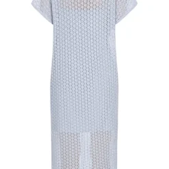 VILA Damen Midi V-Neck Kleid 2-lagig Strukturstoff Hell Blau -Diven Art Verkäufe 22040472 2