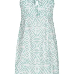 ONLY Damen Viskose Kleid Mit Bindedetail Und Rüschen Pastel Türkis