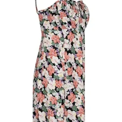 ONLY Damen Viskose Kleid Mit Bindedetail Und Rüschen Blumenprint Multicolor -Diven Art Verkäufe 22040557 1