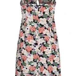 ONLY Damen Viskose Kleid Mit Bindedetail Und Rüschen Blumenprint Multicolor -Diven Art Verkäufe 22040557 2