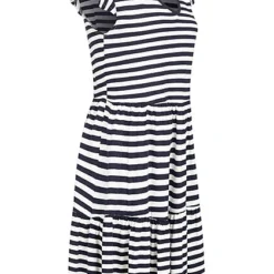 ONLY Damen Sommer Kleid Mit Cap-Sleeves & Streifen Muster V-Neck Night Sky Navy Weiss 6 ONLY Damen Sommer Kleid Mit Cap-Sleeves & Streifen Muster V-Neck Night Sky Navy Weiss -Diven Art Verkäufe 22040620 1