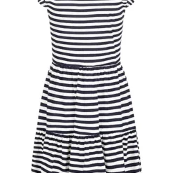 ONLY Damen Sommer Kleid Mit Cap-Sleeves & Streifen Muster V-Neck Night Sky Navy Weiss 7 ONLY Damen Sommer Kleid Mit Cap-Sleeves & Streifen Muster V-Neck Night Sky Navy Weiss -Diven Art Verkäufe 22040620 2