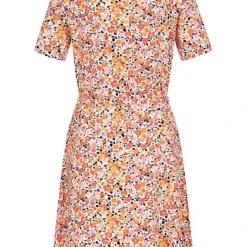 JACQUELINE DE YONG JDY By ONLY Damen Kleid Viskose Blusenkleid Mit V-Neck Blumen Print Weiss Orange 7 JACQUELINE DE YONG JDY By ONLY Damen Kleid Viskose Blusenkleid Mit V-Neck Blumen Print Weiss Orange -Diven Art Verkäufe 22040720 2
