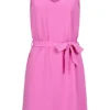 ONLY Damen Elegantes V-Neck Kleid Mit Bindegürtel Gewebt Super Pink 2 ONLY Damen Elegantes V-Neck Kleid Mit Bindegürtel Gewebt Super Pink -Diven Art Verkäufe 22040746