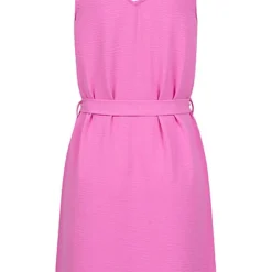 ONLY Damen Elegantes V-Neck Kleid Mit Bindegürtel Gewebt Super Pink -Diven Art Verkäufe 22040746 2