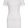 Champion Damen Jersey Kleid Figurbetont Mit Logo Print Weiss Schwarz 2 Champion Damen Jersey Kleid Figurbetont Mit Logo Print Weiss Schwarz -Diven Art Verkäufe 22040782