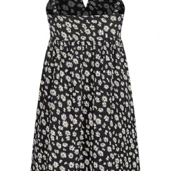 ONLY Damen Viskose Kleid Mit All Over Blumenprint Schwarz -Diven Art Verkäufe 22040795 2