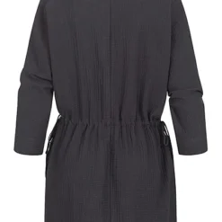 ONLY Damen Blusen Kleid Mit Knopfleiste Und Bindedetails 2-Pockets Phantom Schwarz -Diven Art Verkäufe 22040798 2