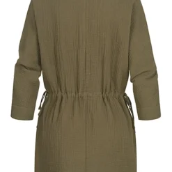 ONLY Damen Blusen Kleid Mit Knopfleiste Und Bindedetails 2-Pockets Deep Lichen Grün -Diven Art Verkäufe 22040799 2