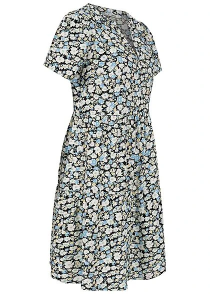 ONLY Damen NOOS Kleid Mit V-Neck Und Kurzarm Blumen Print Multicolor 4 ONLY Damen NOOS Kleid Mit V-Neck Und Kurzarm Blumen Print Multicolor – Bild 2