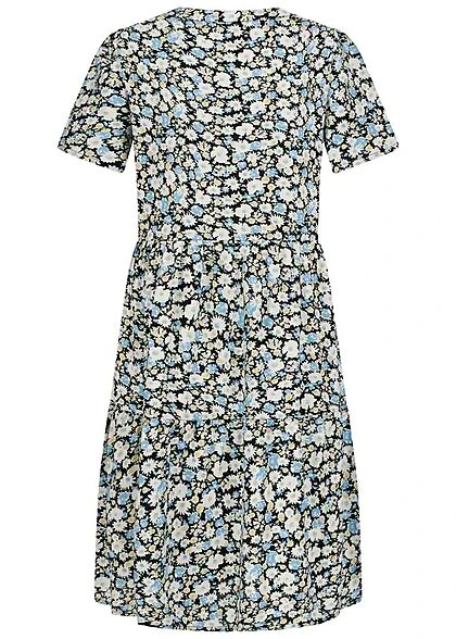 ONLY Damen NOOS Kleid Mit V-Neck Und Kurzarm Blumen Print Multicolor 5 ONLY Damen NOOS Kleid Mit V-Neck Und Kurzarm Blumen Print Multicolor – Bild 3
