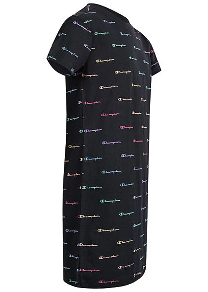 Champion Kids Mädchen Kleid T-Shirt Look All Over Logo Print Schwarz Multicolor 4 Champion Kids Mädchen Kleid T-Shirt Look All Over Logo Print Schwarz Multicolor – Bild 2