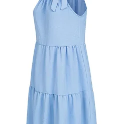 Cloud5ive Damen Volant Kleid Neckholder Zum Binden Baby Blau -Diven Art Verkäufe 22046256 1