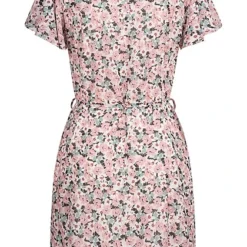 Cloud5ive Damen Kleid Mit Bindedetail Und Rundhals Blumen Print Weiss Rosa 7 Cloud5ive Damen Kleid Mit Bindedetail Und Rundhals Blumen Print Weiss Rosa -Diven Art Verkäufe 22046302 2
