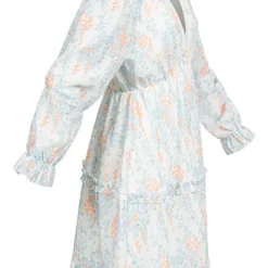 Cloud5ive Damen V-Neck Kleid Mit Blumen Print Weiss -Diven Art Verkäufe 22046352 1