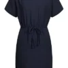 Cloud5ive Damen Kleid Mit Bindedetail Und 2-Pockets Navy Blau -Diven Art Verkäufe 22046389