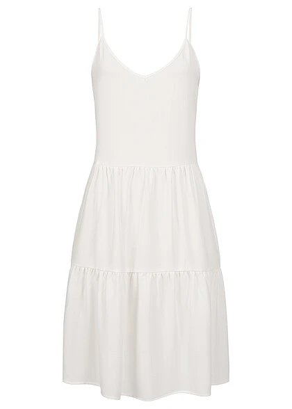 JACQUELINE DE YONG JDY By ONLY Damen Kleid Mit V-Neck Und Volant Weiss 3 JACQUELINE DE YONG JDY By ONLY Damen Kleid Mit V-Neck Und Volant Weiss