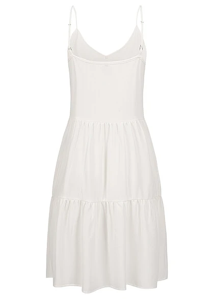 JACQUELINE DE YONG JDY By ONLY Damen Kleid Mit V-Neck Und Volant Weiss 5 JACQUELINE DE YONG JDY By ONLY Damen Kleid Mit V-Neck Und Volant Weiss – Bild 3