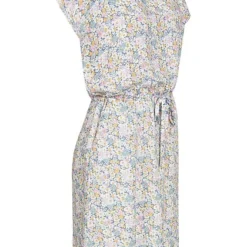 ONLY Damen Viskose Kleid Mit AOP Blumen Bindegürtel & Rückenausschnitt Coronet Blau 6 ONLY Damen Viskose Kleid Mit AOP Blumen Bindegürtel & Rückenausschnitt Coronet Blau -Diven Art Verkäufe 22050076 1