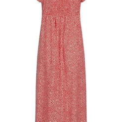 ONLY Damen Midi Viskose Kleid AOP Blumen Muster High Risk Rot Weiss -Diven Art Verkäufe 22050079 2