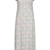 ONLY Damen Midi Viskose Kleid AOP Blumen Muster Coronet Blau Multicolor 2 ONLY Damen Midi Viskose Kleid AOP Blumen Muster Coronet Blau Multicolor -Diven Art Verkäufe 22050080