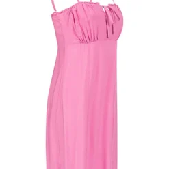 ONLY Damen Mini Viskose Kleid Schnürdetail Vorne & Rüschen Zipper Hinten Super Pink -Diven Art Verkäufe 22050157 1