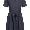 VILA Damen V-Neck Kleid Mit Bindegürtel Und Taillenbund Navy Blazer Blau -Diven Art Verkäufe 22050218