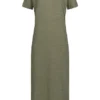 VILA Damen Midi Kurzarm Kleid Four Leaf Clover Oliv -Diven Art Verkäufe 22050220