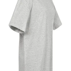 ONLY Damen Baumwoll T-Shirt Kleid Hellgrau Melange -Diven Art Verkäufe 22050255 1