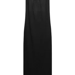 ONLY Damen Viskose Longform Kleid Strukturmuster Schwarz