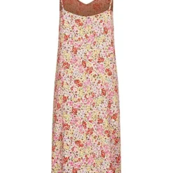 VILA Damen V-Neck Midi Viskose Kleid Mit Verstellb. Trägern Blumen Print Weiss Mc -Diven Art Verkäufe 22060130 2