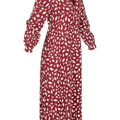 VILA Damen NOOS V-Neck Viskose Midi Kleid Mit Knopfleiste & Allover Print Fired Rot Weiss 6 VILA Damen NOOS V-Neck Viskose Midi Kleid Mit Knopfleiste & Allover Print Fired Rot Weiss -Diven Art Verkäufe 22070210 1