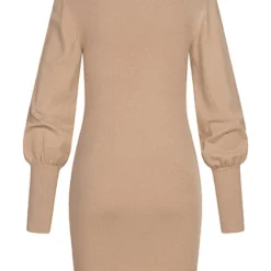 Vero Moda Damen High-Neck Kleid Mit Ballonärmeln Silver Mink Braun -Diven Art Verkäufe 22080006 2