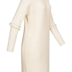 ONLY Damen Langarm Kleid Strickkleid Mit Strukturstoff Whitecap Gray Weiss -Diven Art Verkäufe 22090082 1