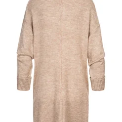 ONLY Damen Rollkragen Kleid Sweater Mit Strukturstoff Humus Beige -Diven Art Verkäufe 22090110 2