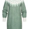 Vero Moda Damen Strickkleid Nordic-Kleid Mit Muster Laurel Wreath Grün -Diven Art Verkäufe 22100001