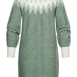 Vero Moda Damen Strickkleid Nordic-Kleid Mit Muster Laurel Wreath Grün -Diven Art Verkäufe 22100001 2