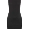 Cloud5ive Damen Viskose Kleid Ärmellos Mit Rundhals Schwarz