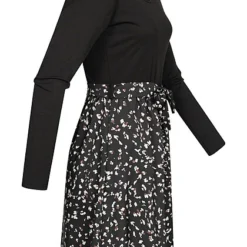 Cloud5ive Damen Langarm Kleid Mit Bindegürtel Strukturstoff Animal Print Schwarz 8 Cloud5ive Damen Langarm Kleid Mit Bindegürtel Strukturstoff Animal Print Schwarz -Diven Art Verkäufe 23016614 2